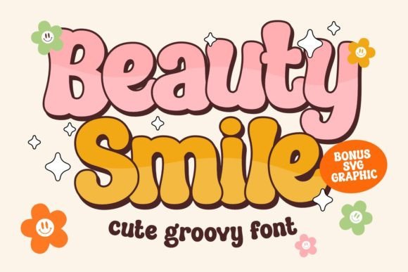 Beauty Smile: A Retro Groovy Font for Playful Design