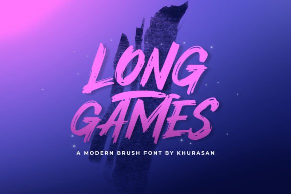 Long Games: The Modern Brush Font for Bold Visuals