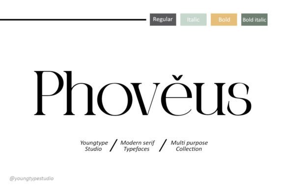 Phoveus: A Modern Serif for Sophisticated Design